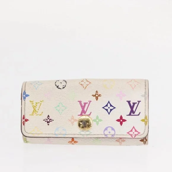 LOUIS VUITTON Zippy Coin Purse Multicles 4 Coin Purse 2 Set White Auth am9908